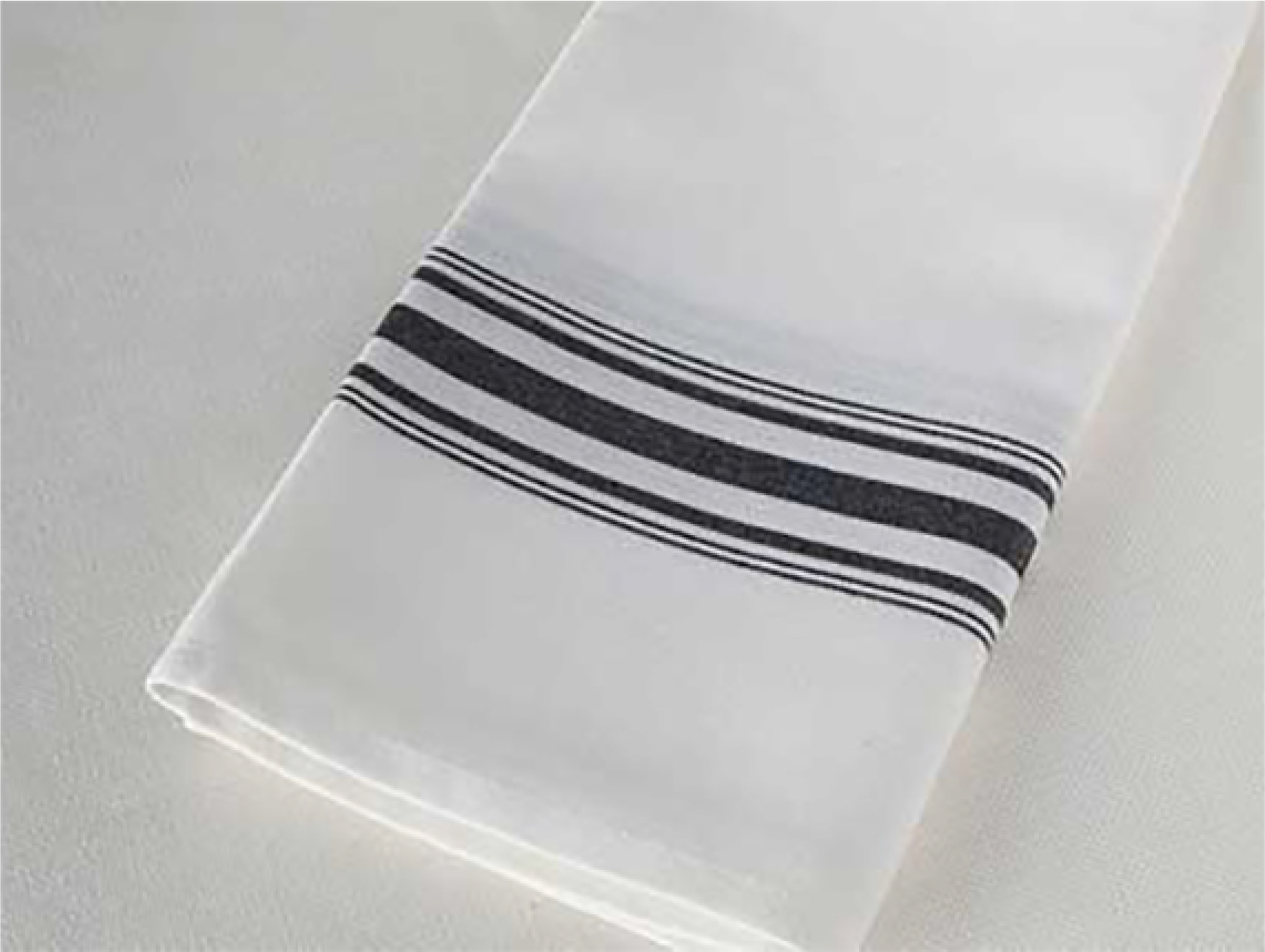 Bistro and white satin band napkin