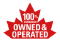 100% canadian owned & operated badge