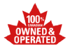 100% canadian owned & operated badge