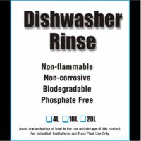 Dishwasher rinse, non-flammable, non-corrosive, biodegradable, phosphate free